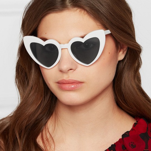 Retro Lolita Love Heart Shape Sunglasses Women UV400 Cat Eye Vintage Sunglasses - Picture 10 of 60