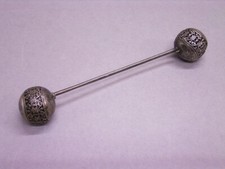 800er SILBER: HAARNADEL, HAARSPIEß, HAARPFEIL, TRACHTENSCHMUCK UM 1900, 13,7 cm