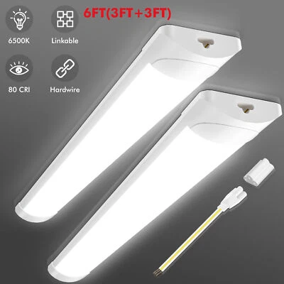 UOCOMDER LED Batten Light 6500K Daylight Fluorescent Strip Light Slim Fitting Garage Lamp