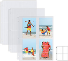 Photo Album Refill Sheets, 3.5 X 5 Inch, Heavyweight, Diamond Clear 3 Ring Photo