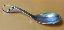 ORNAMENTAL by GEORG JENSEN Denmark Sterling Spoon #21 Pea Pod Scandinavian