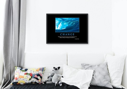 Motivational #18 Poster Embrace Change Adapt Connie Sky Quote Success Print - Picture 6 of 17