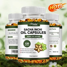 Sacha Inchi Oil 600mg - Brain, Heart, Joint, Hair  Skin Health Antioxidant