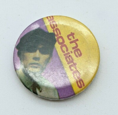 Vintage The Associates Pinback Button Band Music Pop Billy McKenzie Concert
