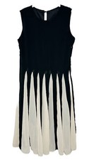 Woman Dress Jade & Juliet  Black White Size Med Lined W/Sheer Overlay New