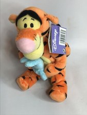 Tigger Fisher Price 2003 Disney Stuffed Winnie Pooh Plush Holding Blue Bunny EE