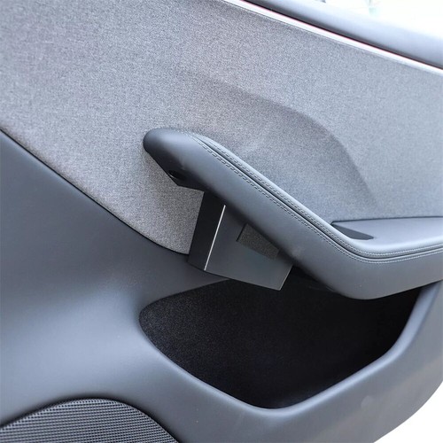Black ABS Front Door Storage Box Organizer For Tesla Model 3 2023-25 Accessories - Bild 6 von 9