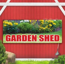 GARDEN SHED Advertising Banner Vinyl Mesh Sign