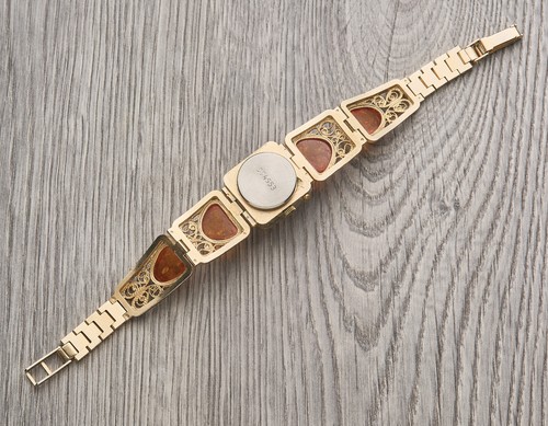 Vintage women's amber cocktail watches. USSR Watch Ladies CHAIKA. - Picture 16 of 16
