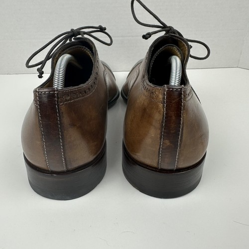 Stefaus Brauehius Herren Lederkappe Zehenpartie Metallic Kleid Schuhe Schnürung Gr. 9/US 10 - Bild 6 von 14