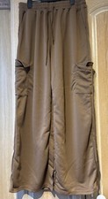 Women’s Brown Cargo Jogging Bottoms Xl