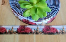 1 Inch (1 YD) Walt Disney World Grosgrain Ribbon Castle Mickey Mouse Lanyard 