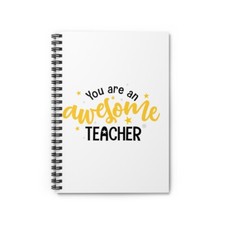Teacher Appreciation End of the Year Gift Spiral Notebook - Ruled Line