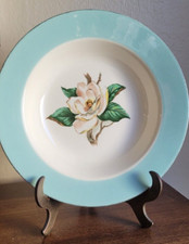 Zuppiera vintage Homer Laughlin Lifetime Cina USA TURCHESE bordo magnolia