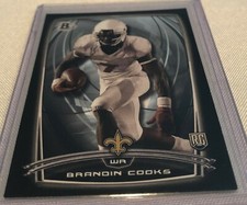 2014 Bowman Football Brandin Cooks New Orleans Saints Black Parallel rookie #86