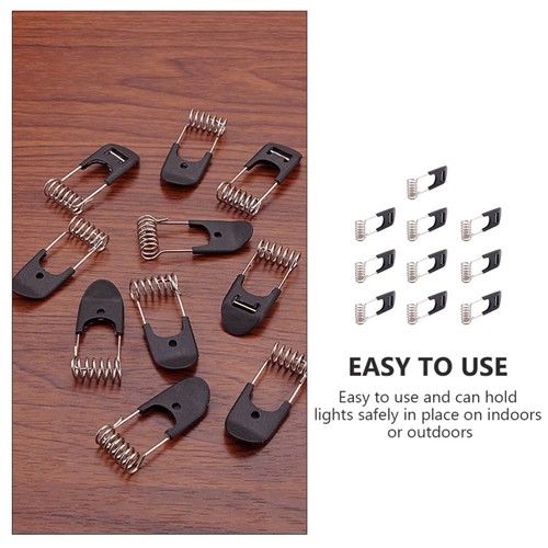 10 Pcs Black Spring Accessories Metal Clips Lighting Springs - Picture 7 of 12