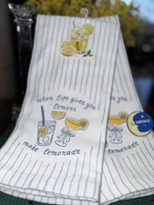 Lemon Kitchen Dish Towels - Lemon Kitchen Decor,Life Make Lemonade 18x28