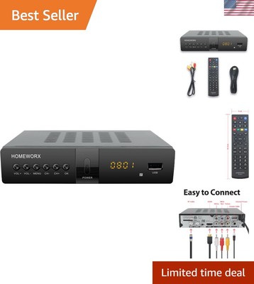 Record & Pause Live TV with HomeWorx ATSC Converter - Enhanced Remote Control
