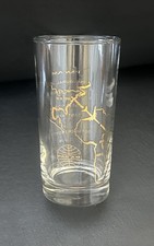 Vintage PAN AM Glass Tumbler Inaugural Jet NY-Africa 1965