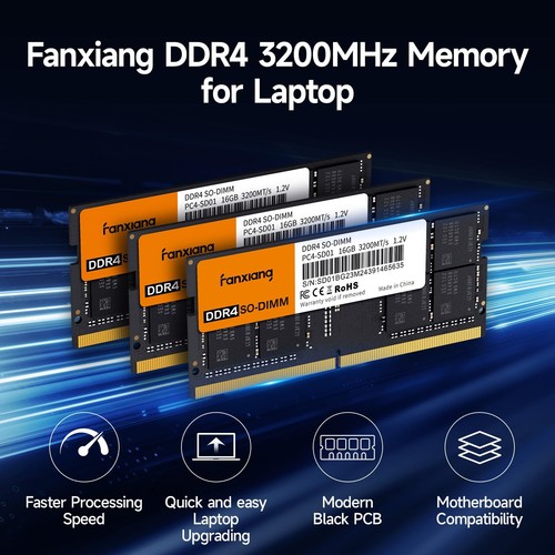 SODIMM DDR4 RAM 64GB (2x32GB) 3200MHz CL22 1,2V, Laptop RAM kompatibel - Bild 2 von 5