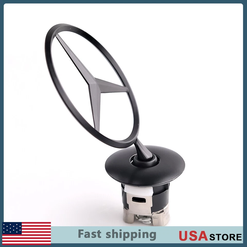 Fit For 2001-2014 Mercedes Benz C E S.AMG Front Hood Oranment Badge Mounted Star — 第 4/4 张图片