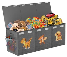 Extra Large Toy Box Chest, Collapsible Sturdy Toy Storage Organizer Boxes Bin...