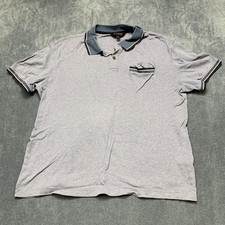 Banana Republic Luxe Touch Performance Polo Shirt Mens Medium Blue Cotton Golf