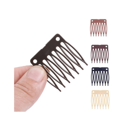 50 PCS Hair Clip Combs for Wigs - 7-Teeth Plastic Combs, Wig Cap Making Accessor