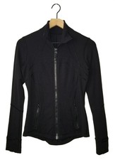 Lululemon DEFINE Jacket Black Full Zip Vented Stretch Thumb Holes Yoga Size 6