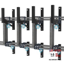 44 Trailer Ladder Rack Heavy Duty Steel Ladder Rack 4 Pcs With 4 Bases Black