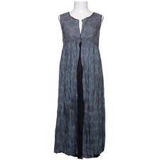 Fabindia, Maxikleid, Größe: M, Blau/Schwarz/Mehrfarbig, Seide/Viskose #QQC