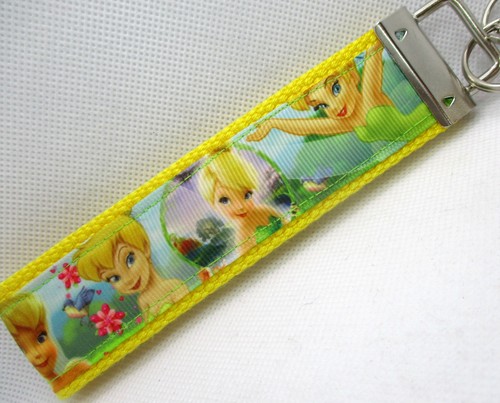 Tinkerbell Fairy Ribbon su forte tessitura portachiavi, portachiavi da polso (Peter Pan) - Foto 9 di 11