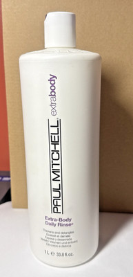 Paul Mitchell Extra-Body Daily Rinse, 33.8 Fl Oz / 1Liter Thickens and Detangles