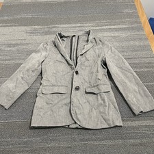 J Crew Blazer Boys 12 Gray Crewcuts Ludlow Unstructured Cotton Sport Coat Jacket