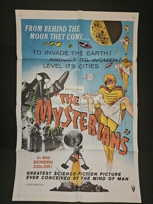 The Mysterians 1959 Original 1-Sheet Movie Poster Sci-fi RKO Radio Film 27x41 VG