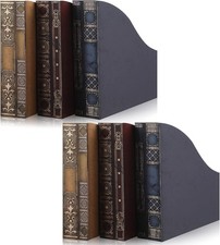 6 Pcs File Magazine Organizer 3" x 11" x 12'' Decorative Classic Books Themed...