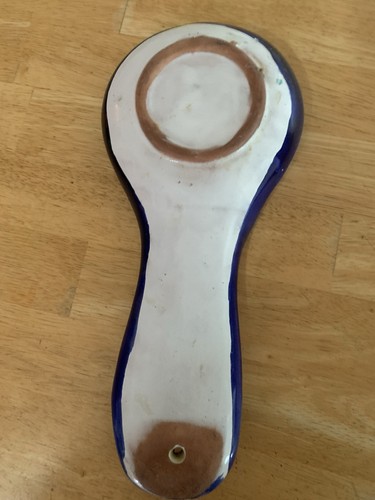 Talavera Curved Spoon Rest Handmade Hand Painted Ceramic Mexican Pottery Kitchen - Picture 2 of 2