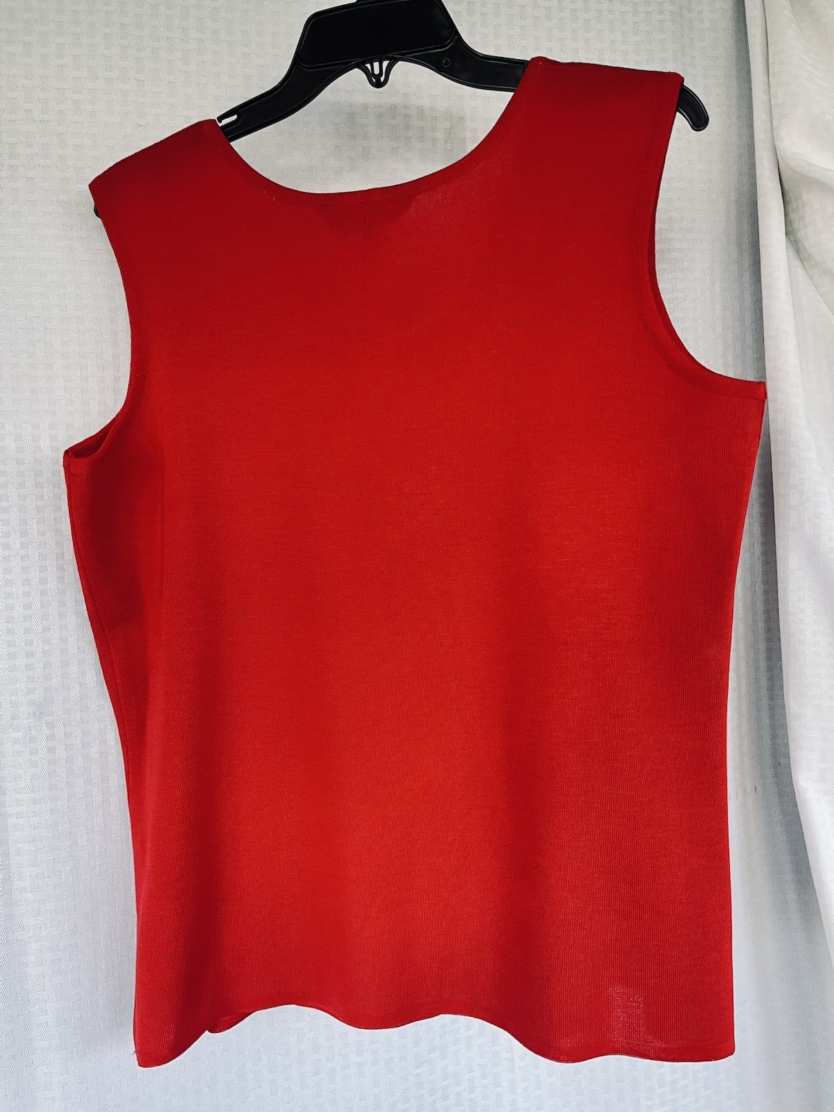 MING WANG ACRYLIC DEEP RUBY STRETCH KNIT TANK LAR… - image 5