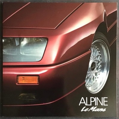 RENAULT ALPINE LE MANS LF Car Sales Brochure July 1990 FRENCH TEXT #30 280 10