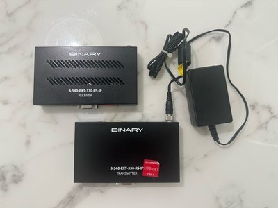 Binary B-520-EXT-330-RS-IP Transmitter & Receiver w/ Power cord tested & working