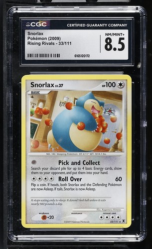 Snorlax graded CGC 8.5 for sale on eBay