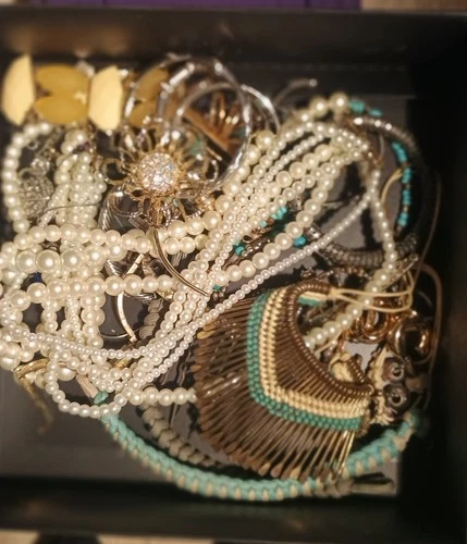 Mixed costume jewelry lot necklace earrings vintage