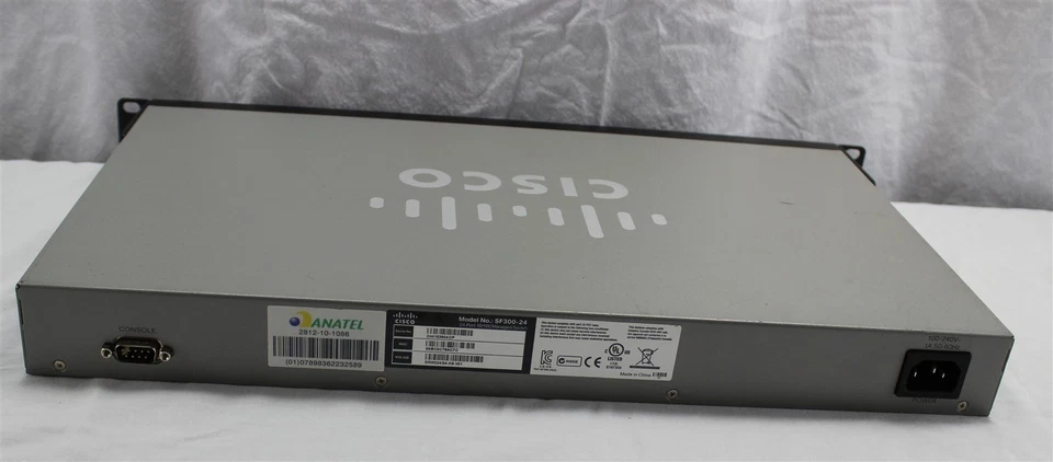 Cisco Model SF300-24 Network Managed Switch Tested Works With AC Cable - Image 3 of 3