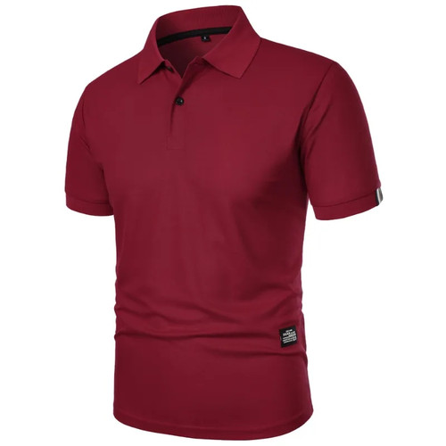 Nueva Camisa Polo Color Sólido Para Hombre Manga Corta Botón Camisetas Solapa Ligera - Imagen 28 de 33