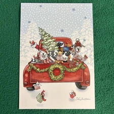 LIQUIDATING-Leanin’ Tree Christmas Greeting Card “Wishing You Miles Of Smiles…”