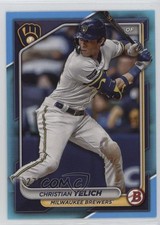 2024 Bowman Sky Blue Border 277/499 Christian Yelich #34 uk2