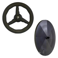 Track/Triathlon Bike Carbon Wheels Front 3 Spoke Rear Disc Wheelset 28mm Width