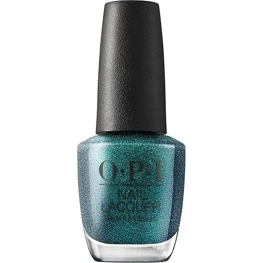 OPI Nail Lacquer Yuletide Sweetings! | Semi-Sheer Cool Dark Green with Blue Shim
