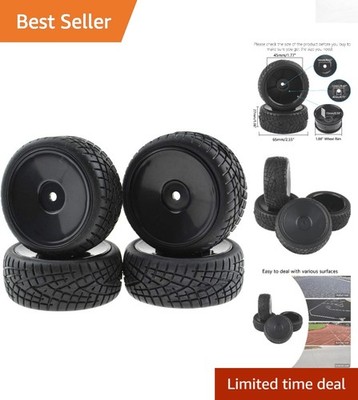 High-Quality 4PCS 1:10 Touring Car Tires with Soft Foam Inserts for Optimal Grip