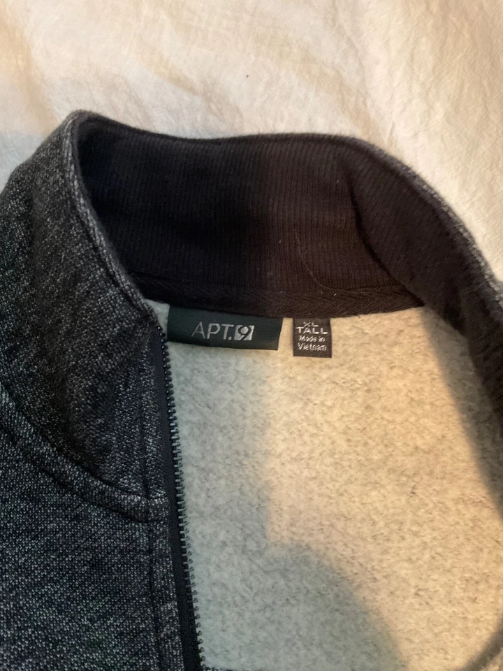 Apt.9 Black marbel Fleece Jacket XL Tall - Image 3 of 3